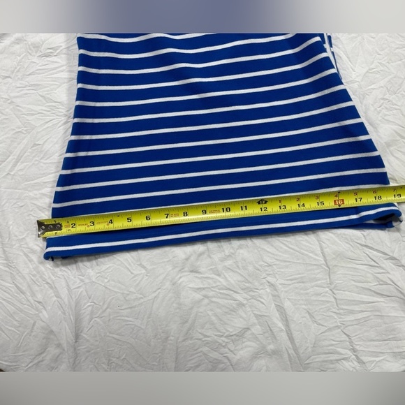 Tommy Hilfiger polo shirt open V-neck white and blue stripes women’s size S - Picture 16 of 17